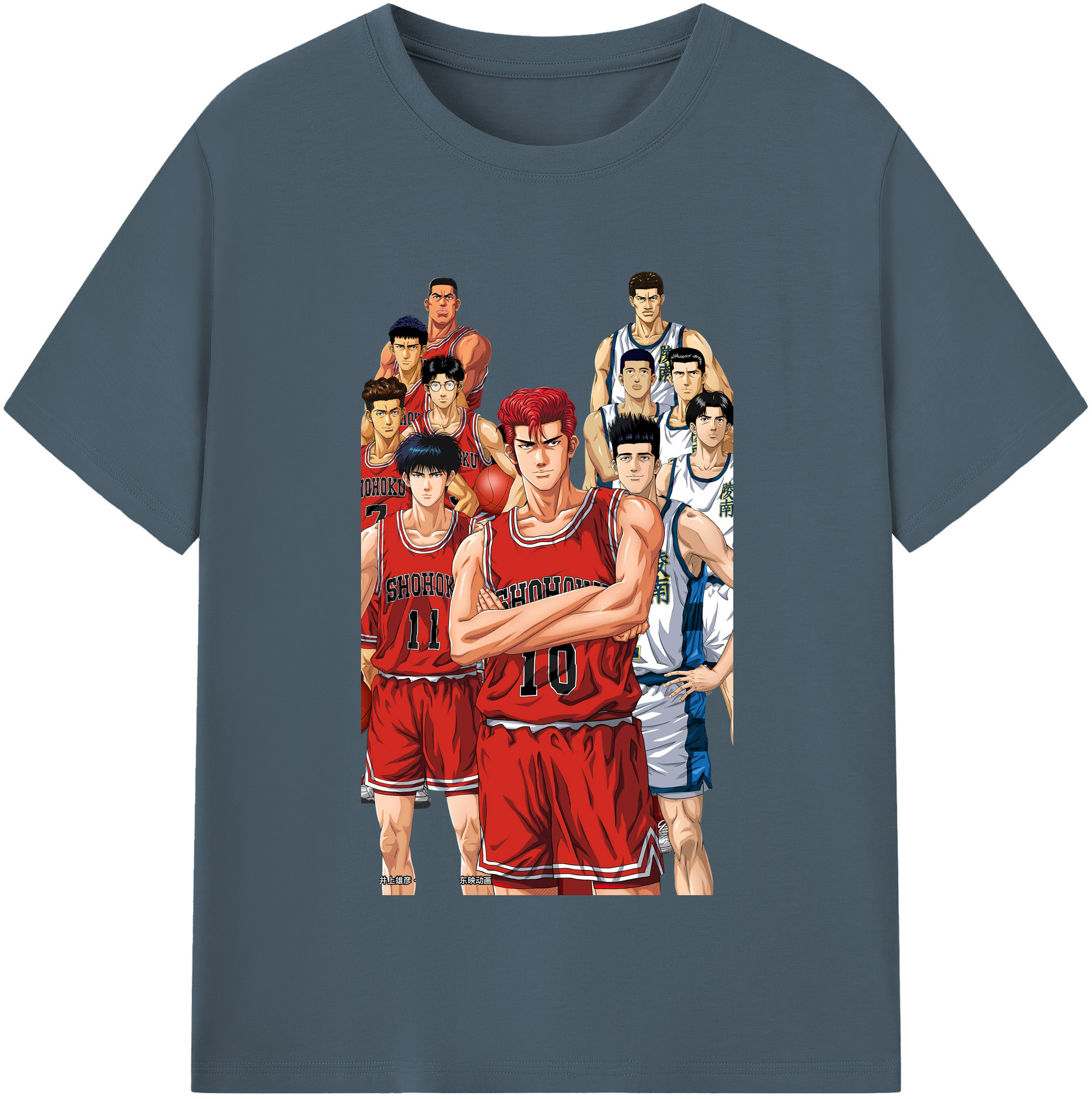 SLAM DUNK／スラムダンク 綿100％半袖Tシャツ（フロントプリント）